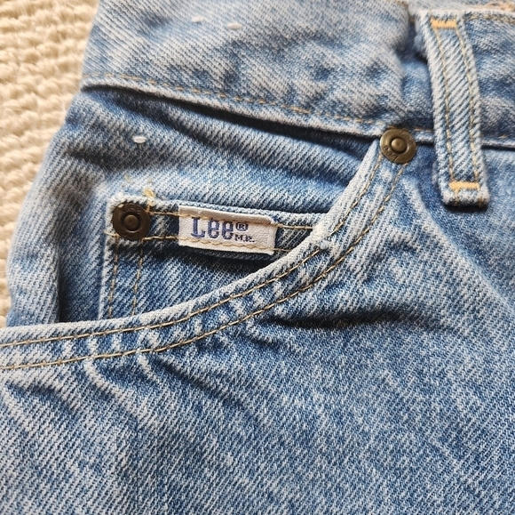 Vintage 90's Lee High Rise Jeans - 100% Cotton - Size 12 Petite - Picture 3 of 9